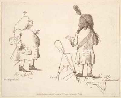 Karykatury Lorda Melcombe i Lorda Winchelsea, 22 grudnia 1781 r. autorstwa Francesco Bartolozzi