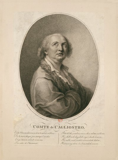 Hrabia Alessandro di Cagliostro 1743-1795. autorstwa Francesco Bartolozzi