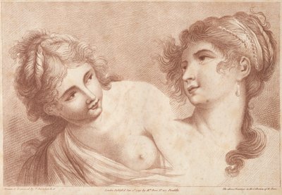 Głowy dwóch kobiet, 1792. autorstwa Francesco Bartolozzi