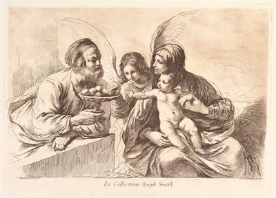 Święta Rodzina z Aniołem, który daje owoc Dzieciątku: Raccolta di alcuni disegni..., 1764. autorstwa Francesco Bartolozzi