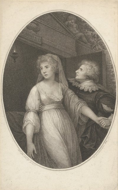 Pan Dimond i panna Wallis w postaciach Romea i Julii, 1 maja 1796 r. autorstwa Francesco Bartolozzi