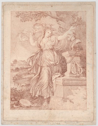 Pani Abington jako Thalia, 1783. autorstwa Francesco Bartolozzi