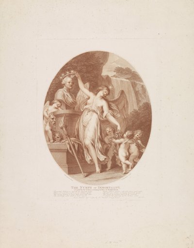 Nimfa Nieśmiertelności Nimfa Nieśmiertelności (tytuł na obiekcie) Szekspir (tytuł serii) autorstwa Francesco Bartolozzi