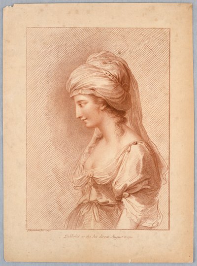 Portret damy (grecka córka) autorstwa Francesco Bartolozzi