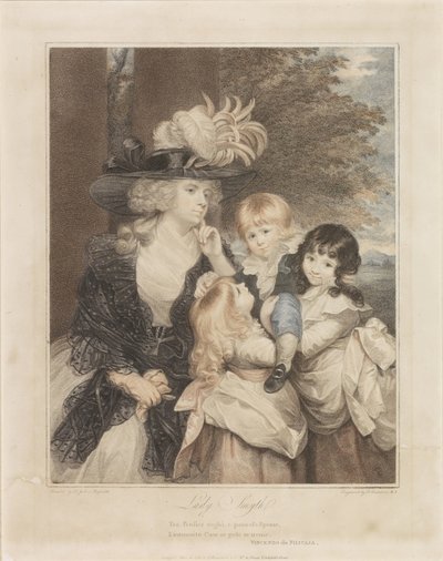 Portret Lady Smith i jej trójki dzieci autorstwa Francesco Bartolozzi