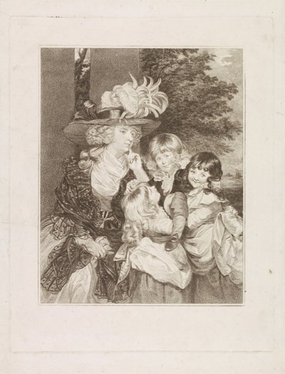 Portret Lady Smith i jej trójki dzieci autorstwa Francesco Bartolozzi
