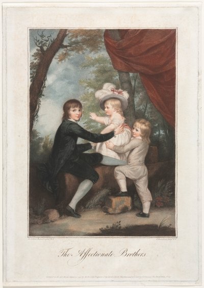 Czuły Bracia Dzieci Baranka, 1791. autorstwa Francesco Bartolozzi