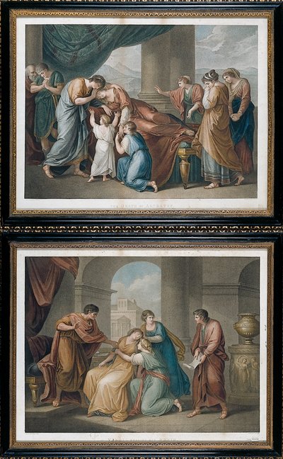 Śmierć Alkestis, według Angeliki Kauffman autorstwa Francesco Bartolozzi