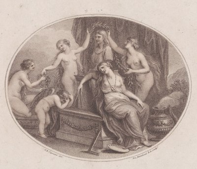 Łaski wieńczące popiersie Rafaela, 28 lipca 1788 r. autorstwa Francesco Bartolozzi
