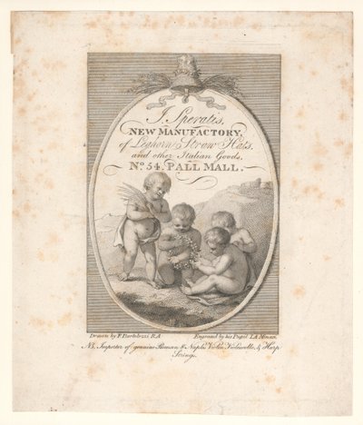 Karta handlowa, J Speratis autorstwa Francesco Bartolozzi