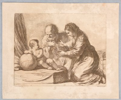 Maryja Panna, Józef i Dzieciątko z Globem autorstwa Francesco Bartolozzi