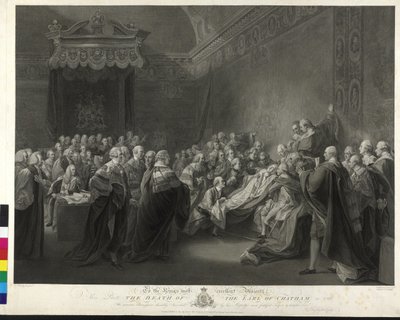 William Pitt Śmierć hrabiego Chatham autorstwa Francesco Bartolozzi