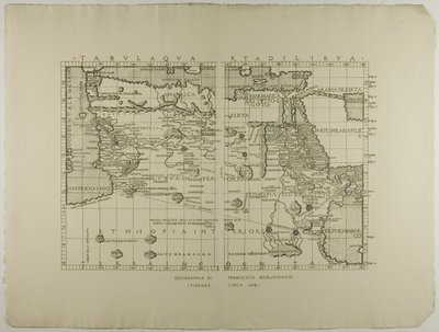 Mapa Libii, Bliskiego Wschodu i Afryki Północnej autorstwa Francesco Berlinghieri