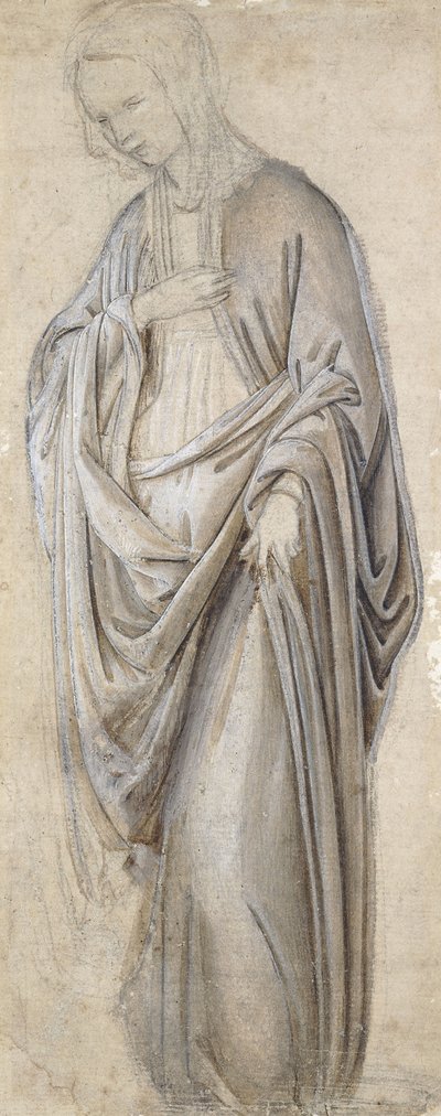 Studium draperii dla Annunciate Dziewicy, autorstwa Francesco Botticini