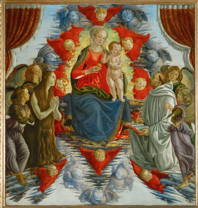 Madonna i dziecko wśród aniołów - La Vierge et l