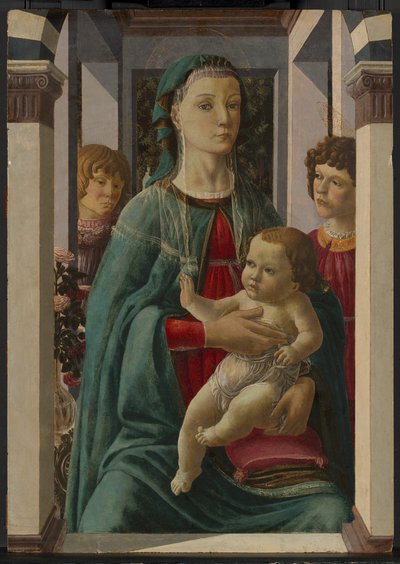 Dziewica z Dzieciątkiem i dwoma aniołami autorstwa Francesco Botticini