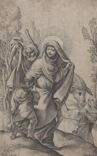 Powrót z Egiptu, 1595-1623. autorstwa Francesco Brizio