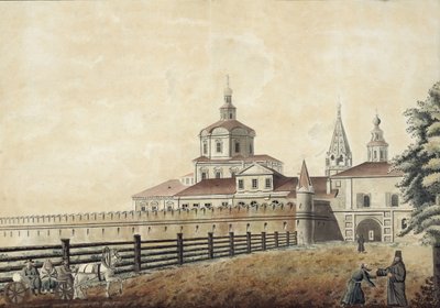 Klasztor św. Andronika w Moskwie, lata 80. XVIII w. autorstwa Francesco Camporesi