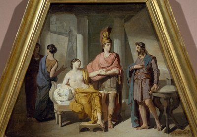 Alexander oddał swoją Panią Campaspe Apellesowi, Francesco Coghetti (1804-1875), olej na płótnie autorstwa Francesco Coghetti