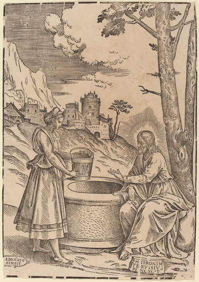 Chrystus i Niewiasta Samarii autorstwa Francesco Denanto after Girolamo Pennacchi
