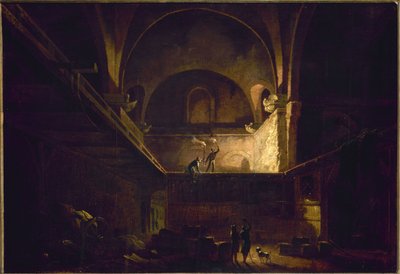 Le Tonnelier du palais des thermes de Julien, około 1800 (olej na papierze na płótnie) autorstwa Francesco Fidanza