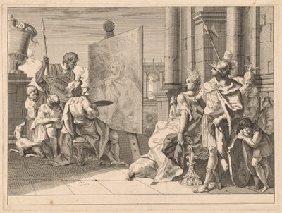 Aleksander Wielki i Campaspe w Pracowni Apelles autorstwa Francesco Fontebasso