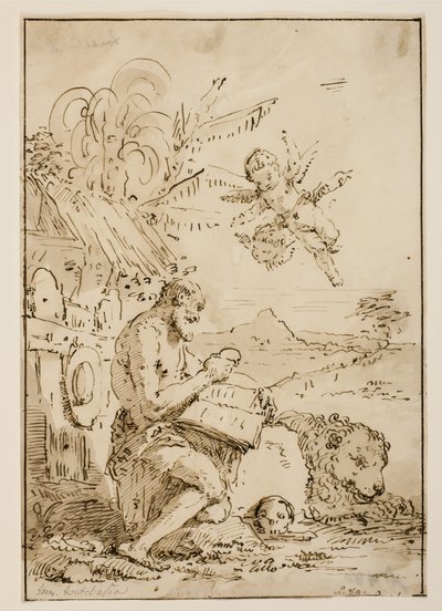 Św. Hieronim na pustyni autorstwa Francesco Fontebasso