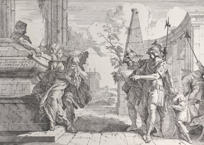 Ofiara Polyxena, z Bacchanals and Histories, 1744., 1744. autorstwa Francesco Fontebasso