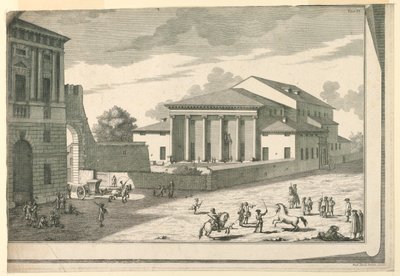 Na zewnątrz, Teatro Filarmonico, Werona autorstwa Francesco Galli Bibiena