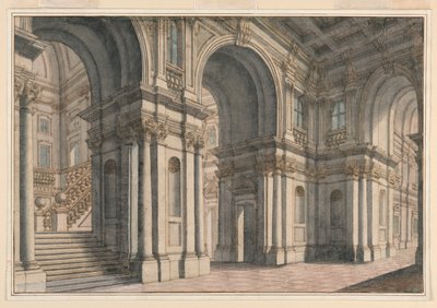 Scenografia: Wnętrze Pałacu autorstwa Francesco Galli Bibiena