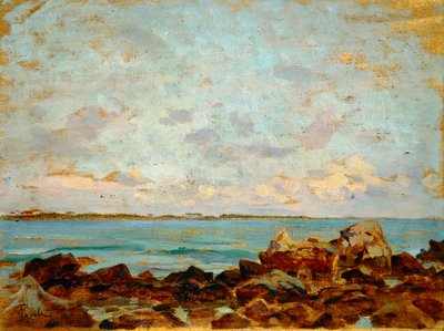 Castiglioncello, Francesco Gioli (1846-1922), olej na desce, 27x36 cm autorstwa Francesco Gioli