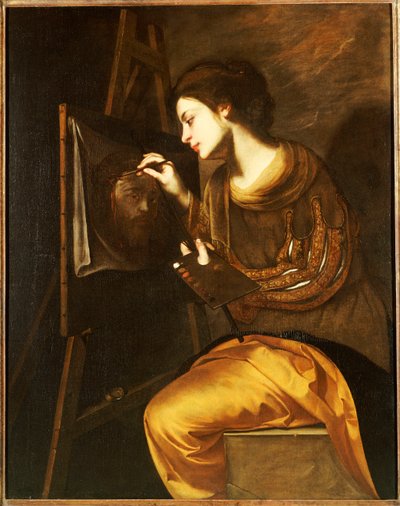 Artystka malująca obraz Sudarium autorstwa Francesco Guardi
