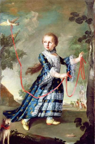 Młoda dziewczyna z rodziny Gradenigo z gołębiem (olej na płótnie) autorstwa Francesco Guardi