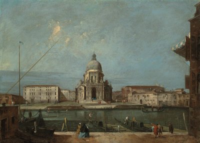 Widok na Wielki Kanał w Wenecji z kościołem Santa Maria della Salute autorstwa Francesco Guardi