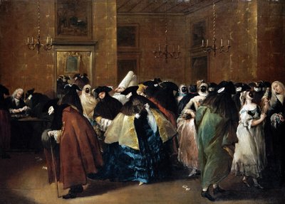 Kasyno (obniżone) w Wenecji - Guardi, Francesco (1712-1793) - Olej na płótnie - 77,5x107,5 - Kolekcja prywatna autorstwa Francesco Guardi