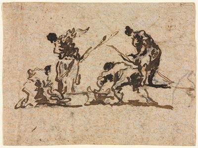Rolnicy i rybacy pracujący autorstwa Francesco Guardi