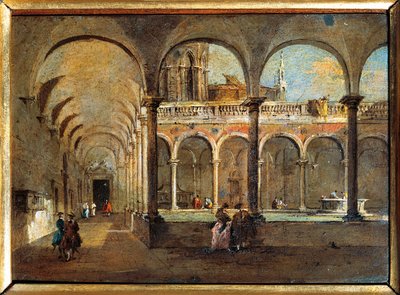 Włochy, Wenecja, Klasztor Braci (malarstwo) autorstwa Francesco Guardi