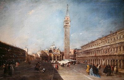Piazza San Marco (olej na płótnie) autorstwa Francesco Guardi