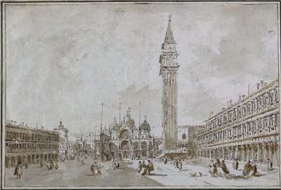 Piazza San Marco, Wenecja, lata 80. XVIII wieku. autorstwa Francesco Guardi