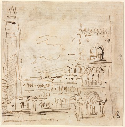 Piazza San Marco z Pałacem Dożów autorstwa Francesco Guardi
