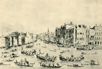Regaty na Canale Grande, Wenecja, połowa końca XVIII wieku, 1943. autorstwa Francesco Guardi