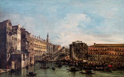 Most Rialto, po 1754 (olej na płótnie) autorstwa Francesco Guardi