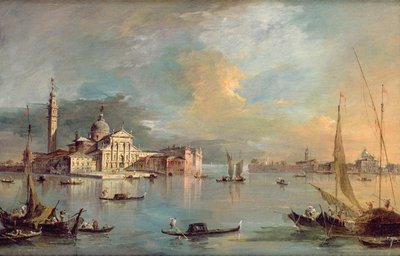 San Giorgio Maggiore, Wenecja, z Giudeccą i Zitelle autorstwa Francesco Guardi