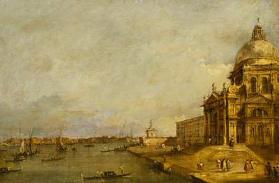 Santa Maria delle Salute i wejście na Canal Grande, Wenecja, patrząc na wschód, autorstwa Francesco Guardi