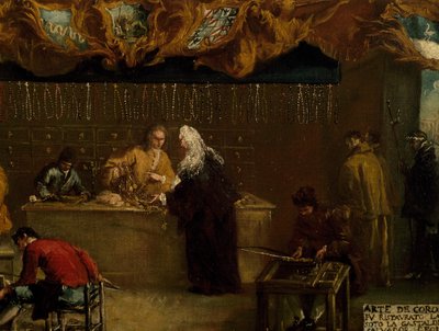 Szyld Cechu Koroneri, Francesco Guardi (1712-1793), Włochy autorstwa Francesco Guardi