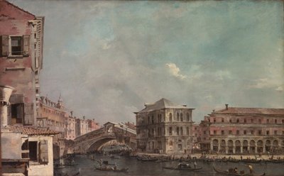 Canal Grande nad Rialto, koniec lat 60. XVIII wieku. autorstwa Francesco Guardi