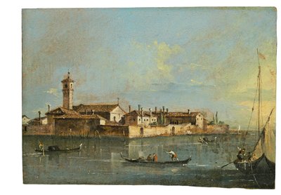 Wyspa Lazzaretto Vecchio, Wenecja autorstwa Francesco Guardi