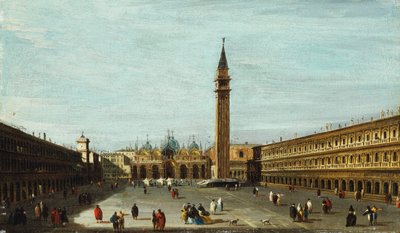 Piazza San Marco, Wenecja patrząca na wschód, autorstwa Francesco Guardi