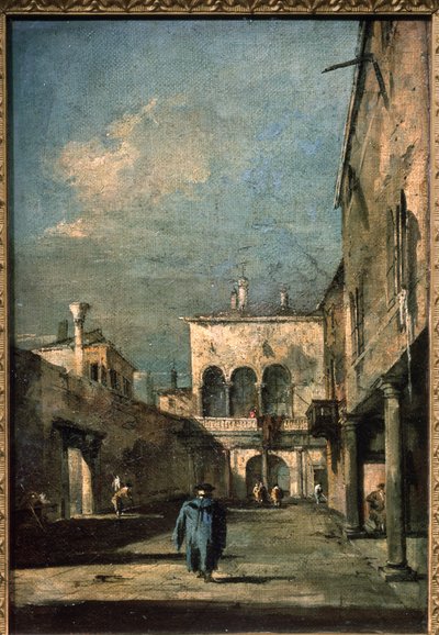 wenecki dziedziniec autorstwa Francesco Guardi