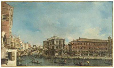Wenecja: most Rialto z Palazzo dei Camerlenghi autorstwa Francesco Guardi